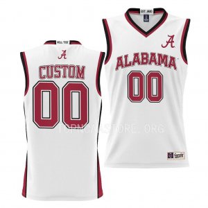 Youth Alabama Crimson Tide #00 Custom White NCAA College Basketball Jersey 2403DWSO3